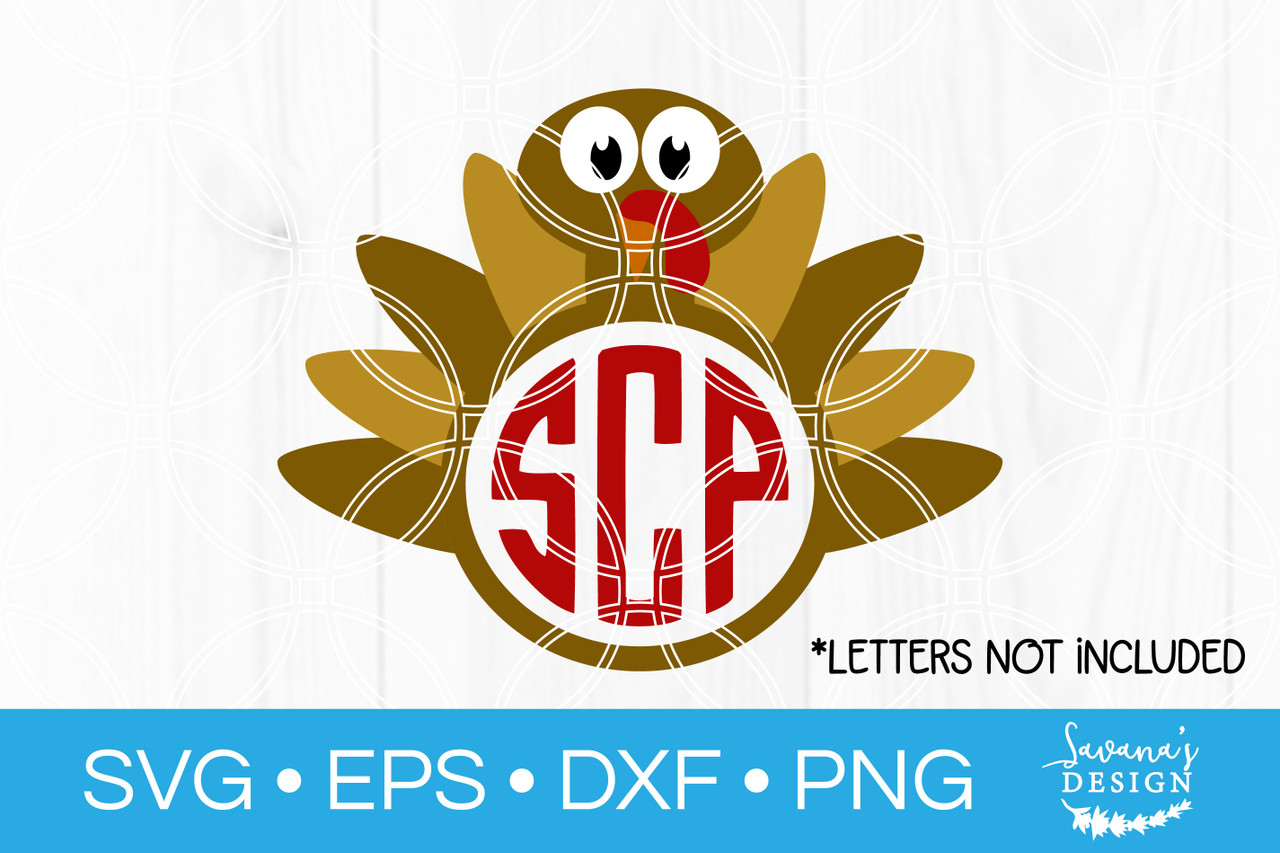 Download Cute Turkey Circle Monogram Svg