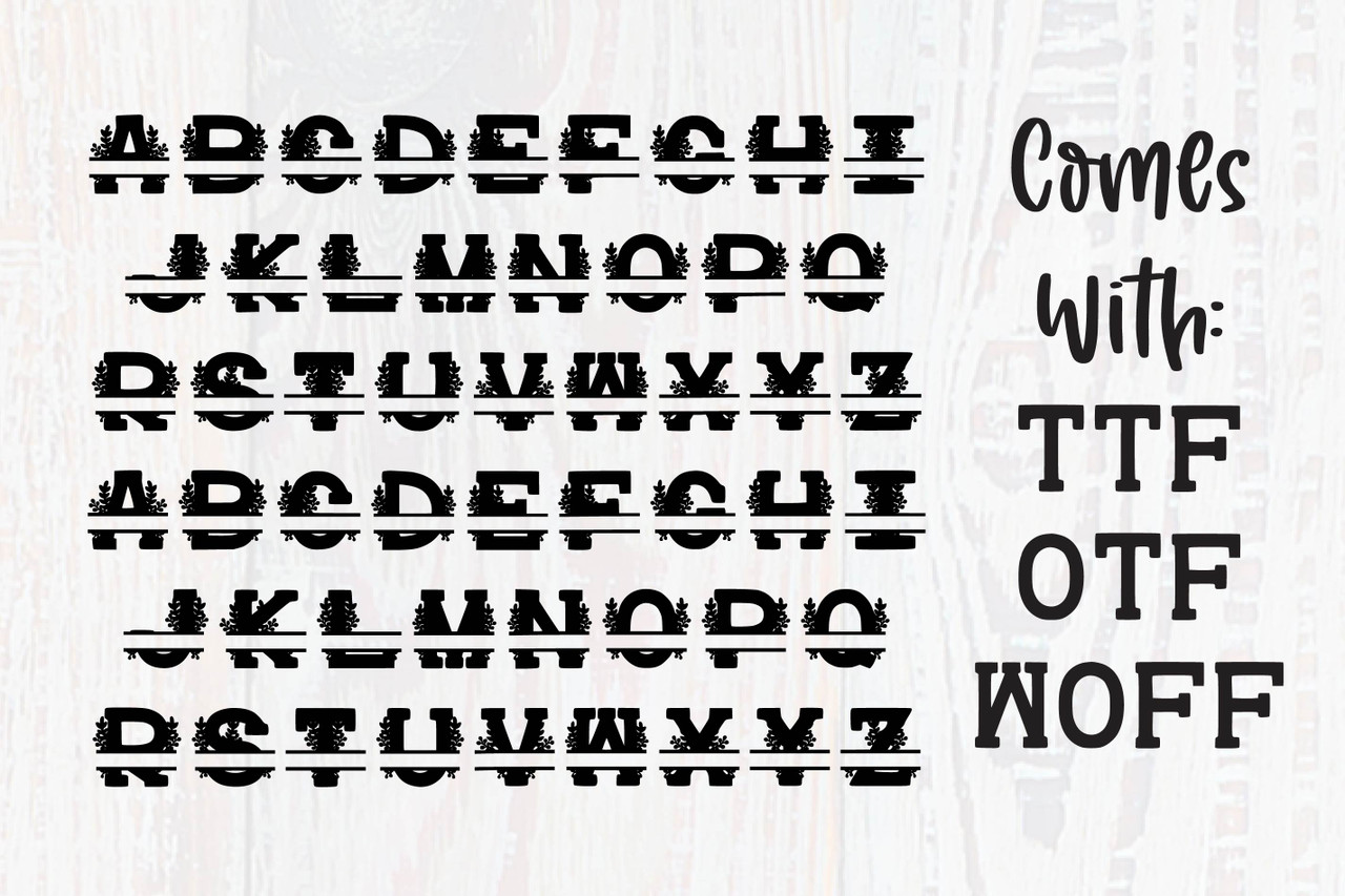 Floral Split Monogram Font