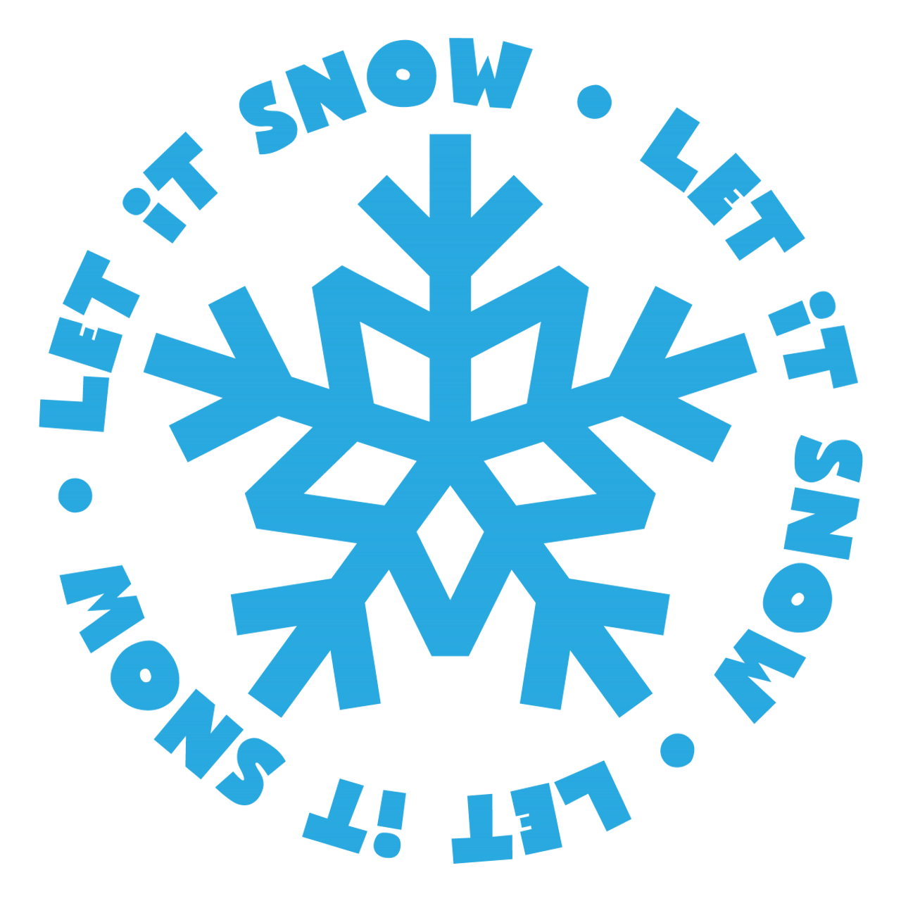 Let It Snowflake Sticker