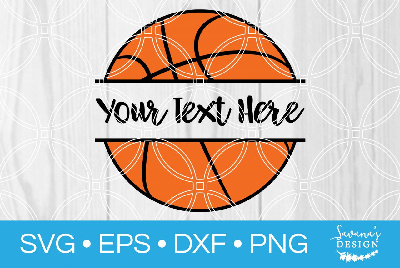 Download Basketball Split Monogram SVG - SVG EPS PNG DXF Cut Files for Cricut and Silhouette Cameo by ...