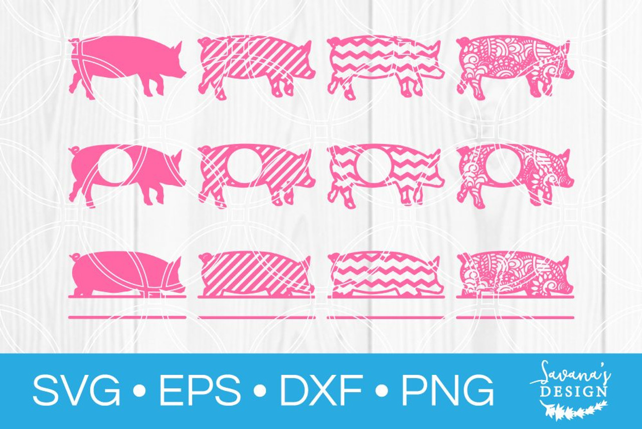 Download Pig Svg Bundle Svg Eps Png Dxf Cut Files For Cricut And Silhouette Cameo By Savanasdesign