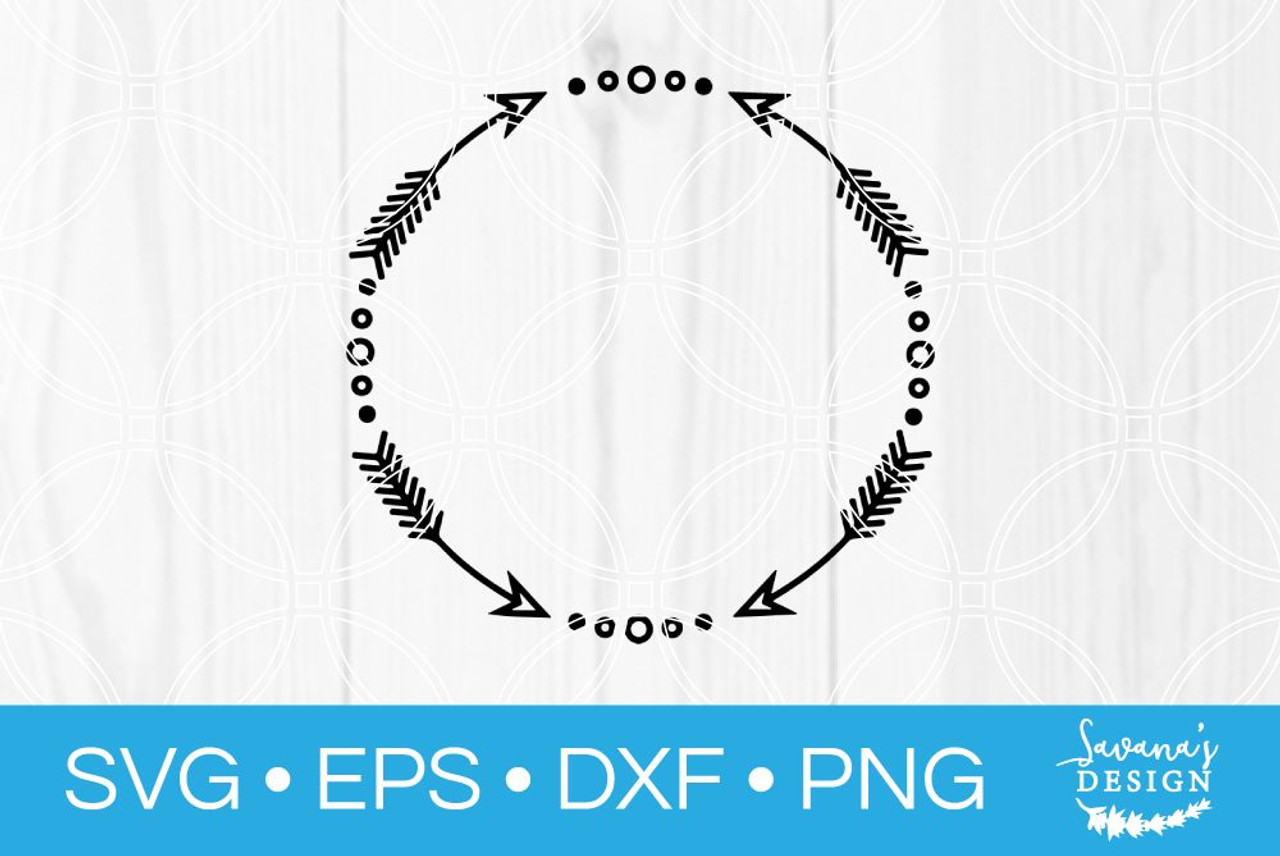 Download Arrow Frame Monogram SVG - SVG EPS PNG DXF Cut Files for ...