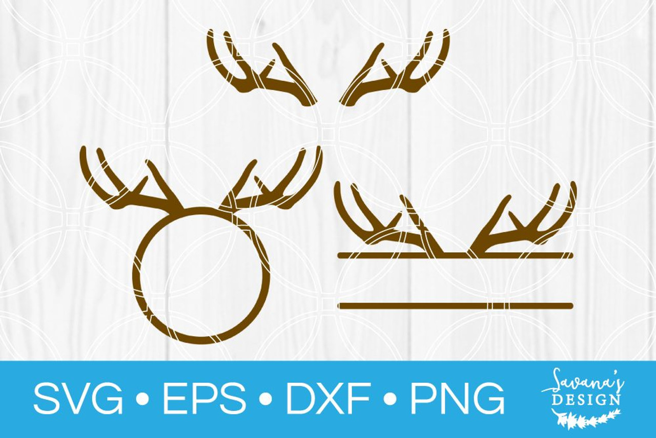 Download Deer Antlers Svg Bundle Svg Eps Png Dxf Cut Files For Cricut And Silhouette Cameo By Savanasdesign