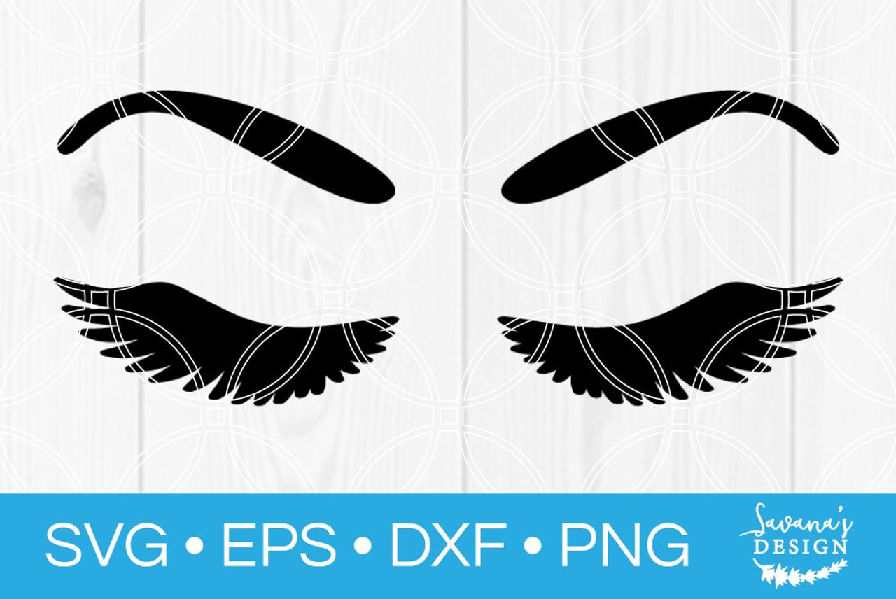 Download Lashes Svg Svg Eps Png Dxf Cut Files For Cricut And Silhouette Cameo By Savanasdesign