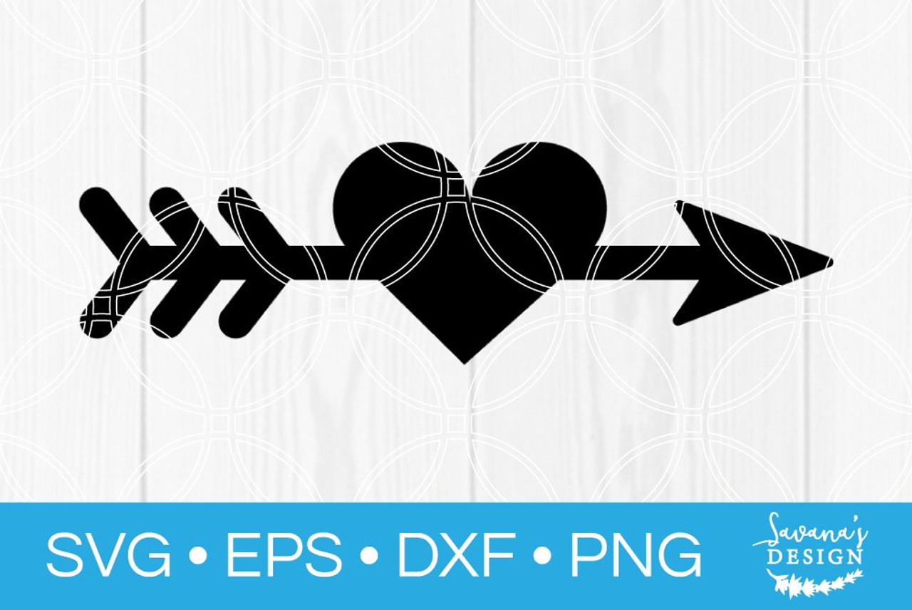 Download Arrow Heart Svg Svg Eps Png Dxf Cut Files For Cricut And Silhouette Cameo By Savanasdesign