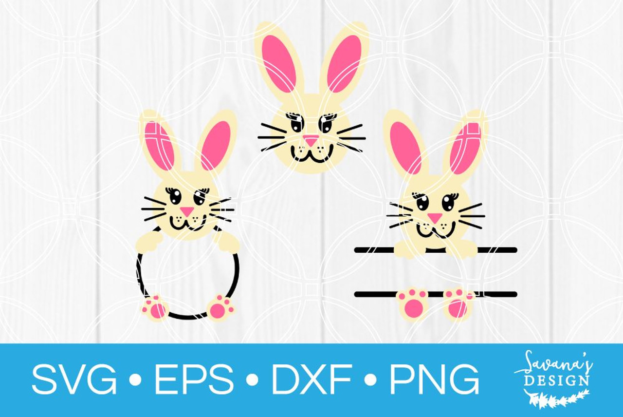 Download Bunny Face Svg Bundle Svg Eps Png Dxf Cut Files For Cricut And Silhouette Cameo By Savanasdesign