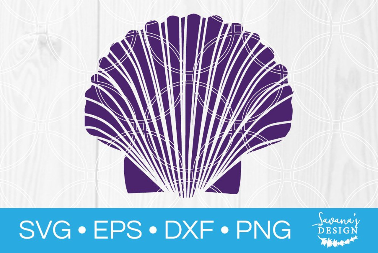 Sea Shells Circle for Monogram svg png dxf eps Chameleon Cuttables LLC