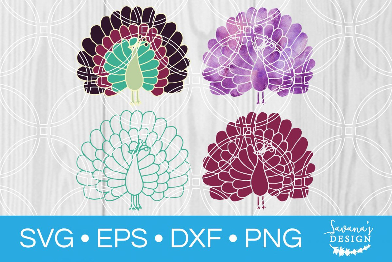 Download Peacock Svg Bundle Svg Eps Png Dxf Cut Files For Cricut And Silhouette Cameo By Savanasdesign