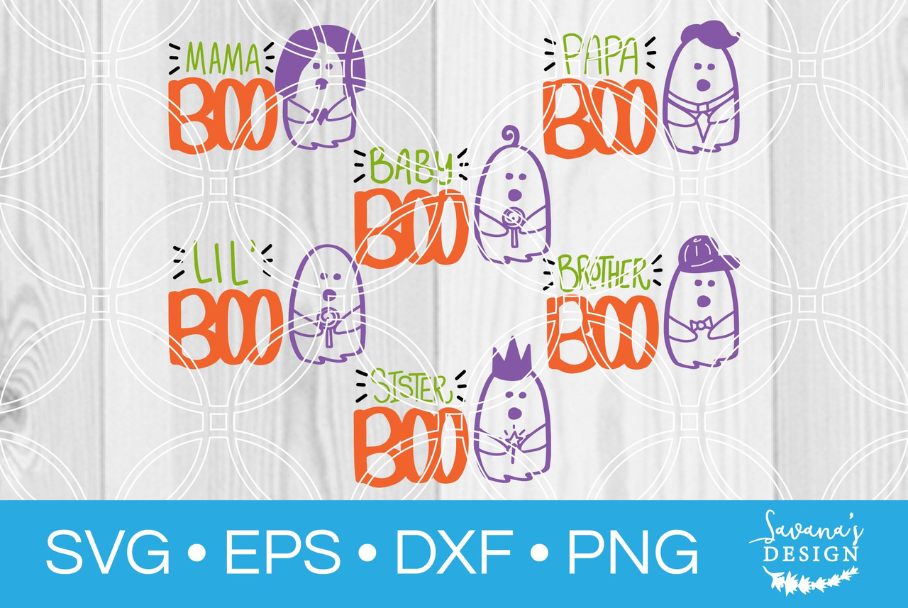 Download Boo Family Svg Bundle Svg Eps Png Dxf Cut Files For Cricut And Silhouette Cameo By Savanasdesign Yellowimages Mockups