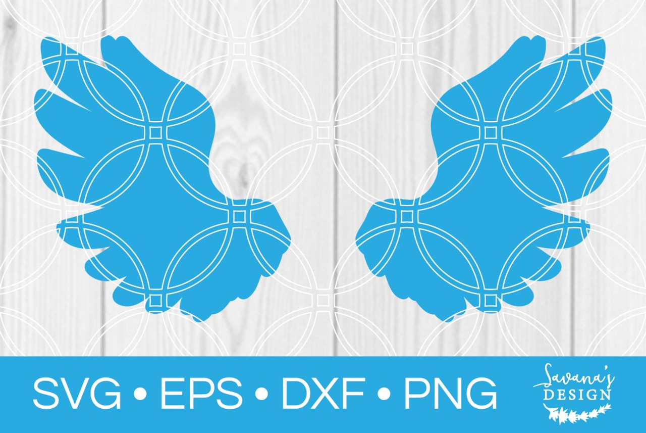 Download Angel Wings Svg Svg Eps Png Dxf Cut Files For Cricut And Silhouette Cameo By Savanasdesign