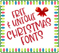 Free and Unique Christmas Fonts - SVG EPS PNG DXF Cut Files for Cricut ...