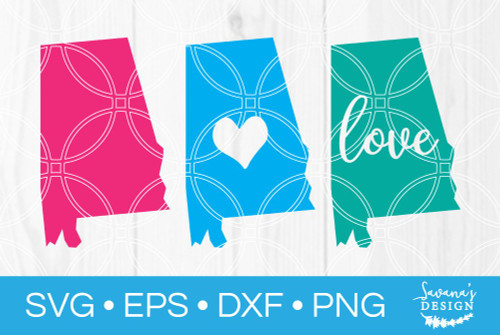 Alabama Svg Svg Eps Png Dxf Cut Files For Cricut And Silhouette Cameo By Savanasdesign