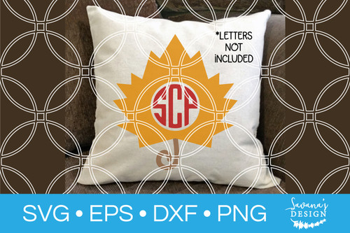 Download Fall Leaf Circle Monogram Svg