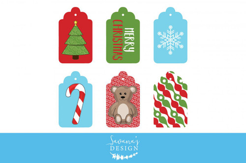 Christmas Gift Tags - SVG EPS PNG DXF Cut Files for Cricut and Silhouette  Cameo by SavanasDesign