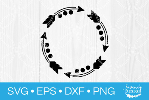 Download Arrow Frame Monogram Svg Svg Eps Png Dxf Cut Files For Cricut And Silhouette Cameo By Savanasdesign