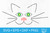Cat Face Outline SVG