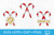 Crossed Candy Cane Monogram SVG Bundle