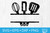 Kitchen Utensils Split Monogram SVG Kitchen Utensils Split Monogram SVG