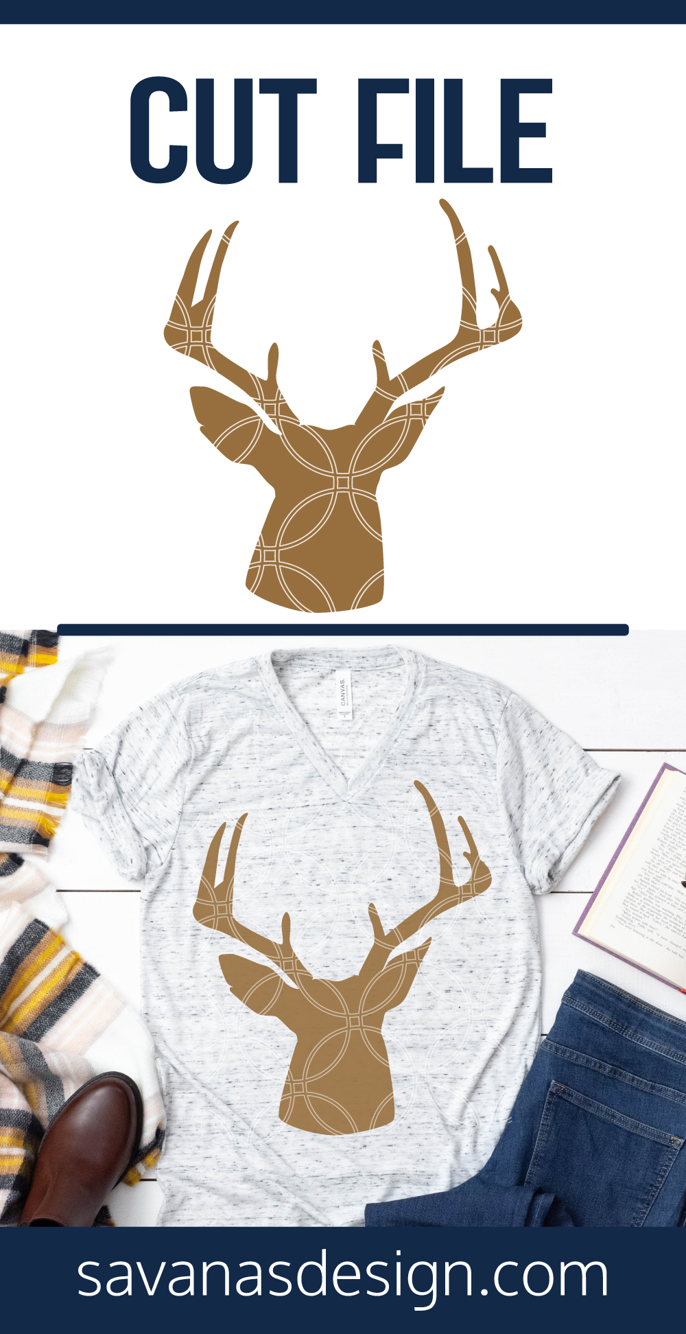 Deer Head SVG Pinterest