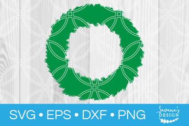 Download Christmas Wreath Svg V2 Svg Eps Png Dxf Cut Files For Cricut And Silhouette Cameo By Savanasdesign PSD Mockup Templates