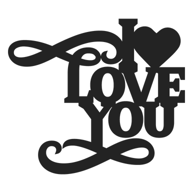 Download I Love You SVG - SVG EPS PNG DXF Cut Files for Cricut and Silhouette Cameo by SavanasDesign