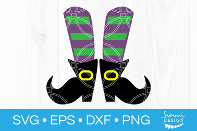 Witch Legs With Stockings Svg