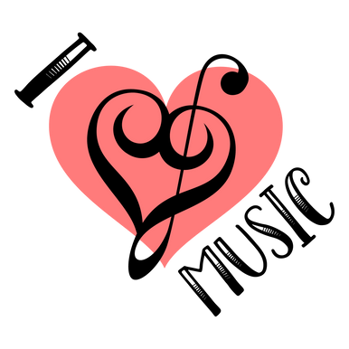 Download I Love Music SVG - SVG EPS PNG DXF Cut Files for Cricut and Silhouette Cameo by SavanasDesign