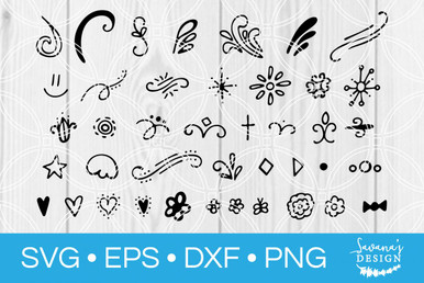 Design Elements SVG Embellishments Bundle SVG Decorative Add Ons