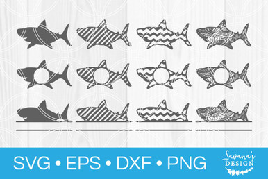 Download Shark Svg Bundle Svg Eps Png Dxf Cut Files For Cricut And Silhouette Cameo By Savanasdesign