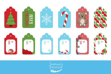 Christmas Gift Tags - SVG EPS PNG DXF Cut Files for Cricut and Silhouette  Cameo by SavanasDesign