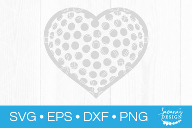 Download Golf Heart Svg Svg Eps Png Dxf Cut Files For Cricut And Silhouette Cameo By Savanasdesign PSD Mockup Templates