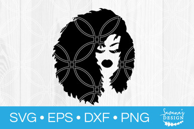 Download Afro Girl Svg Svg Eps Png Dxf Cut Files For Cricut And Silhouette Cameo By Savanasdesign