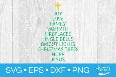 Download Christmas Tree Words Svg Svg Eps Png Dxf Cut Files For Cricut And Silhouette Cameo By Savanasdesign