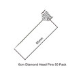 Extra Long Diamond Head Wig Pins 6.5cm Extra Long Diamond Head Wig Pins 6.5cm