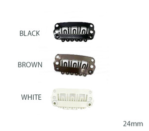 Toupee Clips Mini 24mm. Black, Brown & Blonde