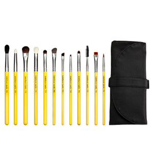 Bdellium Tools 12 Piece Studio Eyes Brush Set with Roll-up Pouch