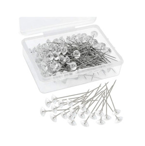 Extra Long Diamond Head Wig Pins 6cm