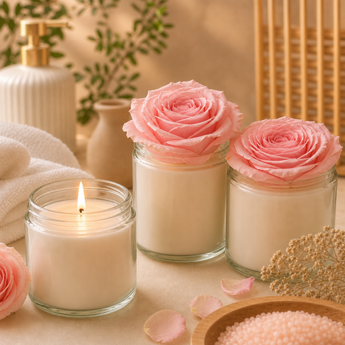 Vegan Slow‑Burn Spa Candles – Soy • Candelilla • Bamboo Wick