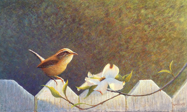 New Egg Tempera Painting: Spring Visitor