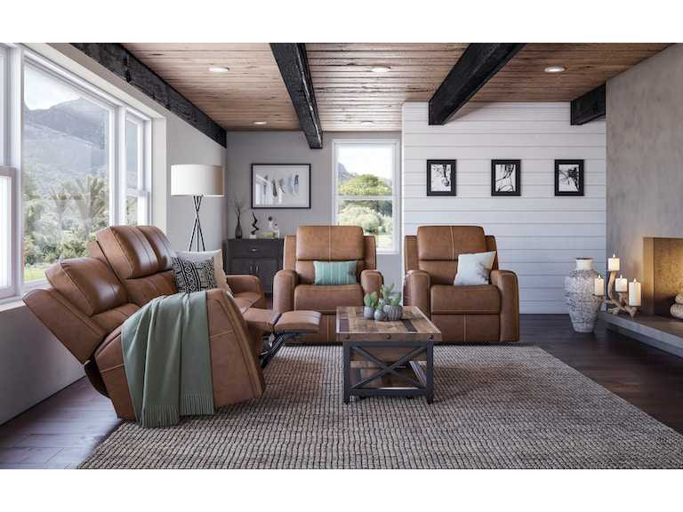 Flexsteel Linden Power Reclining Sofa | Headrest & Lumbar