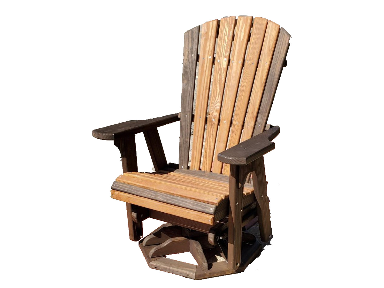 Amish Outdoor Swivel Glider 2 Tone