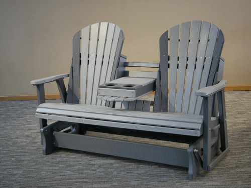 Amish 5' Gliding Loveseat with dropdown console
