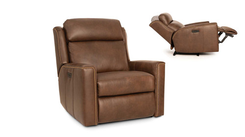 Smith Brothers 713 Leather Pressback Reclining Chair Reclining
