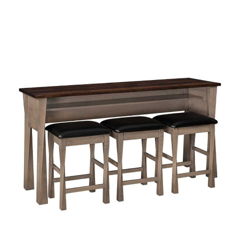 Amish-Made Lexington Twist Sofa Bar Added Seating Open Concept