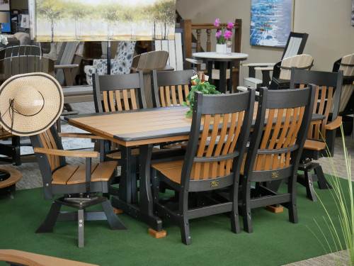 Amish Made ourdoor dining room table set poly wood