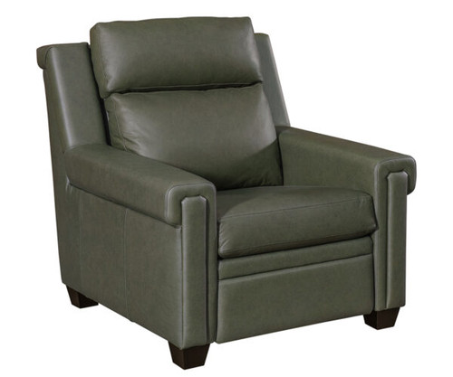 Amish remington high leg recliner in leather