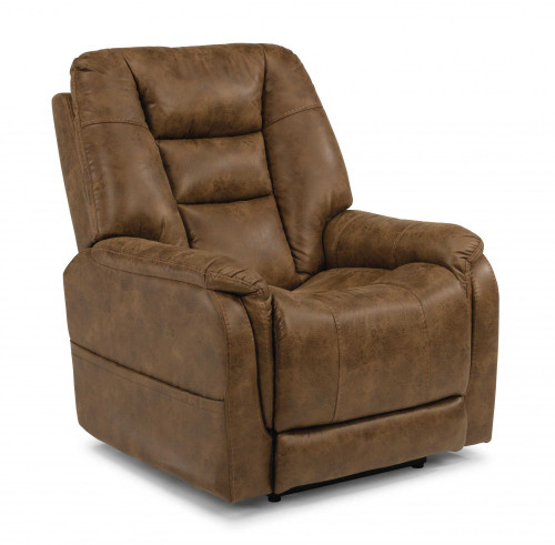 Flexsteel Theo Power Recliner W/ Power Headrest Reclining Furniture Flexsteel