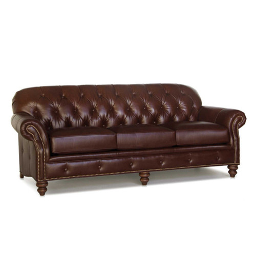 Smith Brothers 396 Large Leather Sofa Living Room Furniture Smith Brothers