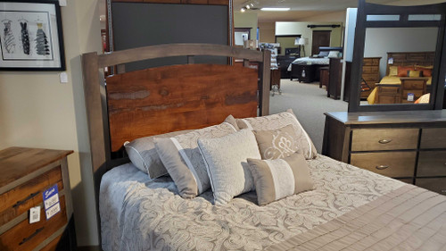 Hilltop 2-Tone Rough Sawn Headboard Hilltop Hilltop Bed Rough