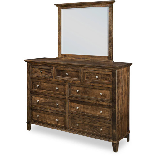 Amish Superior Dresser and Mirror in Cherry Amish-Made Indiana